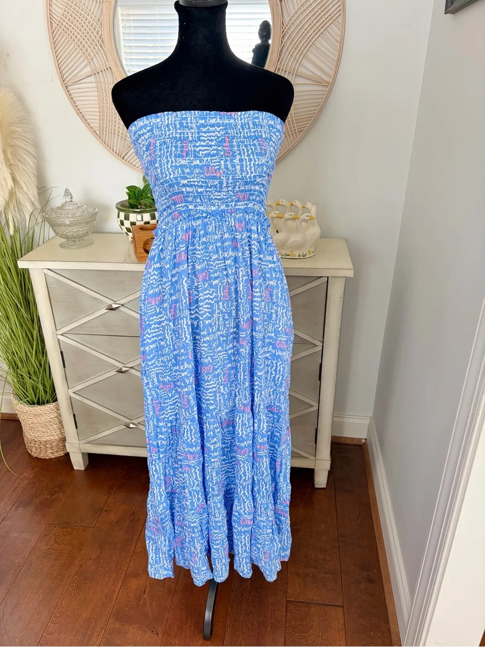 NWT Lilly Pulitzer Anali Strapless Maxi Swim Cover Up Dress - Picture 3 of 11